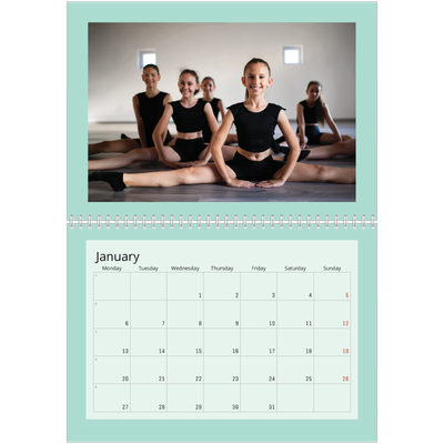 A4 Double Photo Calendar — Neo Scandi [January]