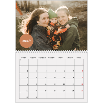 A4 Double Photo Calendar — Photo sticker