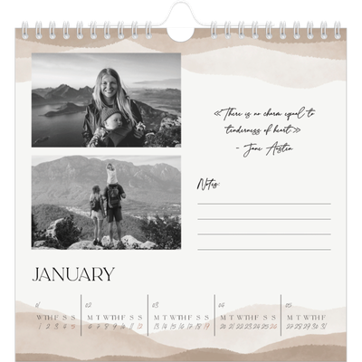 Square calendars  — Wellbeing quotes [January]