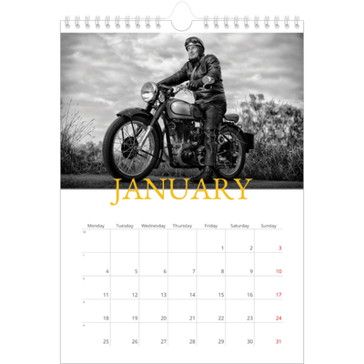 A4 Photo Calendar — Heritage style [January]