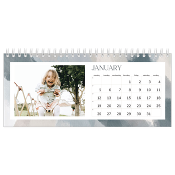 Desk Photo Calendar — Paintbrush effect