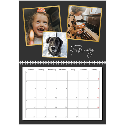 A4 Double Photo Calendar — So many memories [February]
