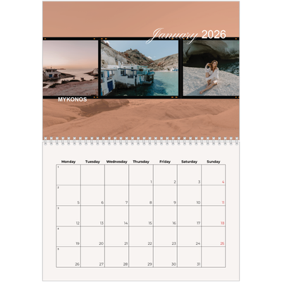 A4 Double Photo Calendar — Adventure wanderlust [January]