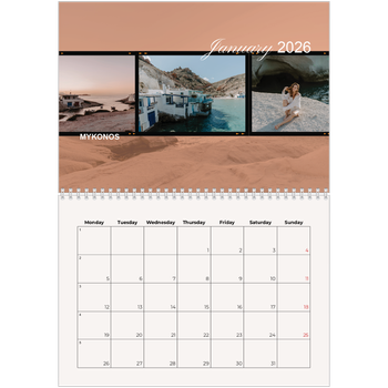 A4 Double Photo Calendar — Adventure wanderlust