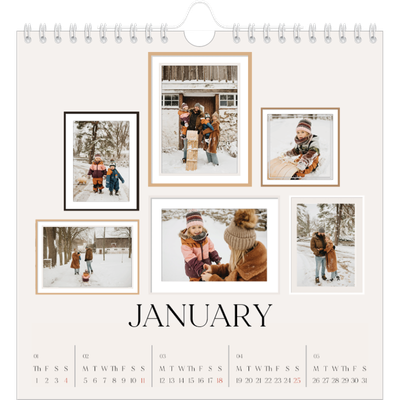 Square calendars  — Wall photo gallery [January]