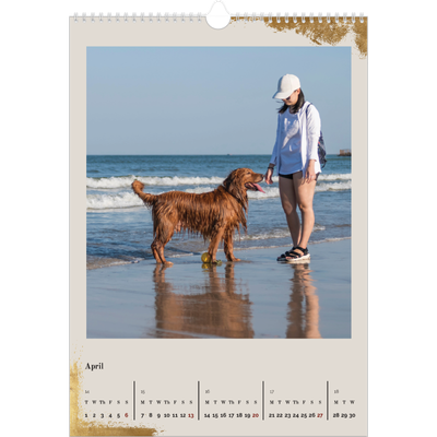 A3 photo calendars — Classic Gold [April]