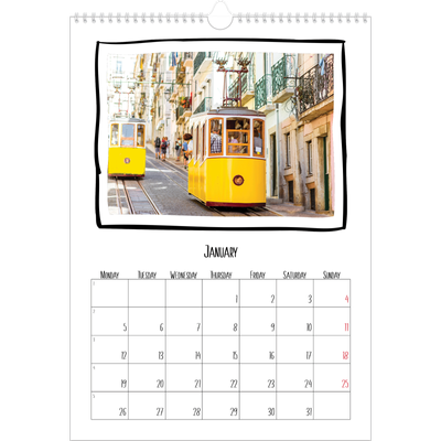 A3 photo calendars — Scrapbook snapshots [January]