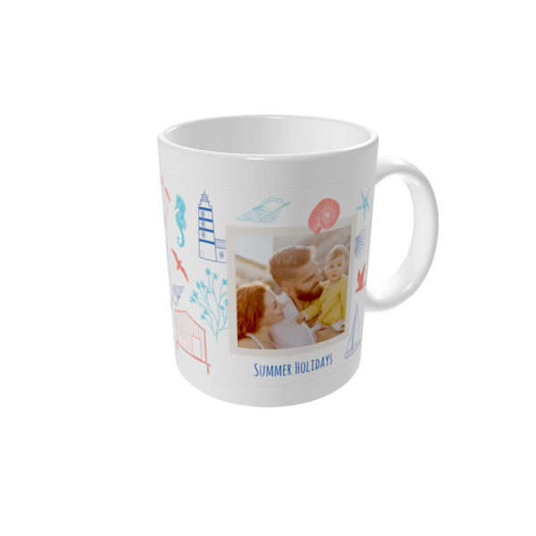 Personalised mugs — Colourful beach