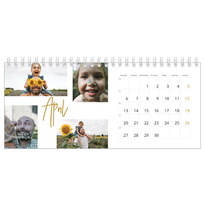 Desk calendars — Gold marker pen [April]