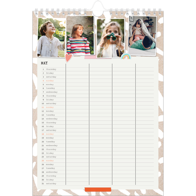 A4 Family Planner — Rustic Planner - Family of 4 [cover]