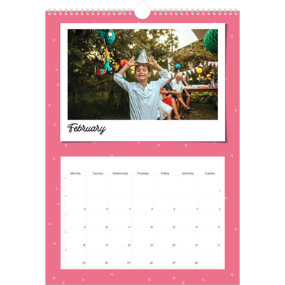 A3 photo calendars — Colour pop snapshots [February]