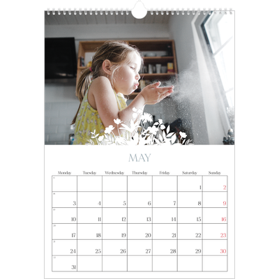 A3 photo calendars — Flower motif [May]