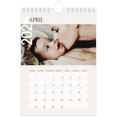 A5 Photo Calendar — Overlapping text [April]