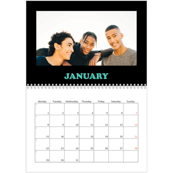 A4 Double Photo Calendar — Fun type