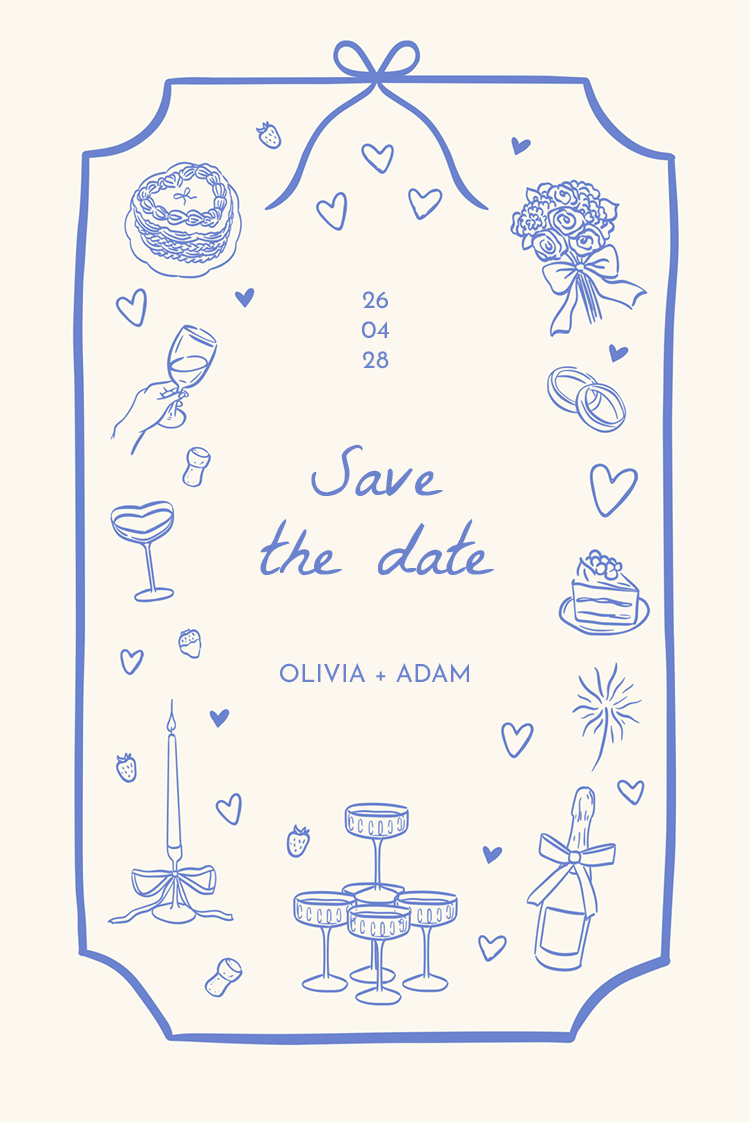 Save the date — Bows and doodles