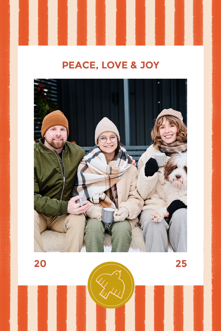 Cards — Retro red stripes