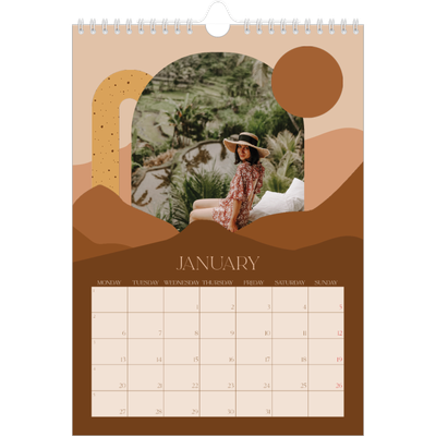 A4 Photo Calendar — Neutral mountains [January]