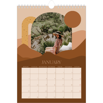 A4 Photo Calendar — Neutral mountains