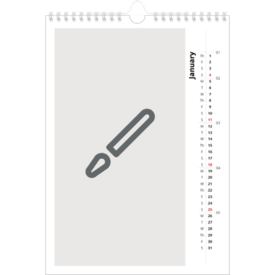 A4 Photo Calendar — Design your own calendar [January]