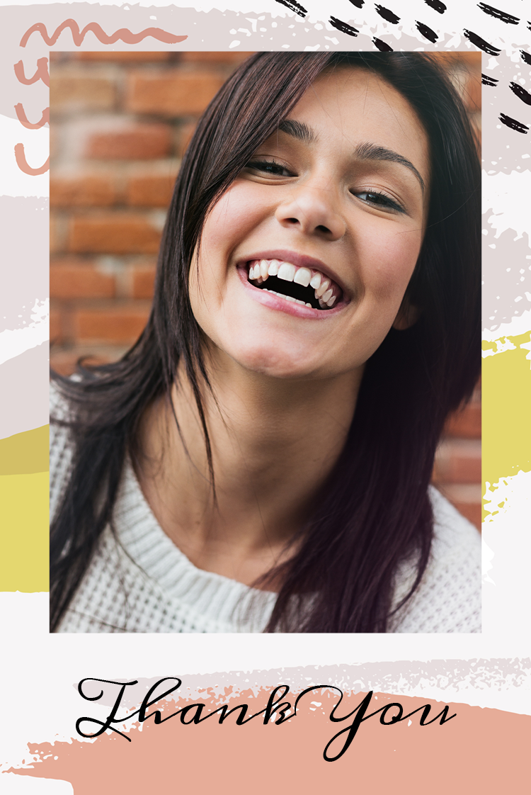 Thank you cards — Painted patterns