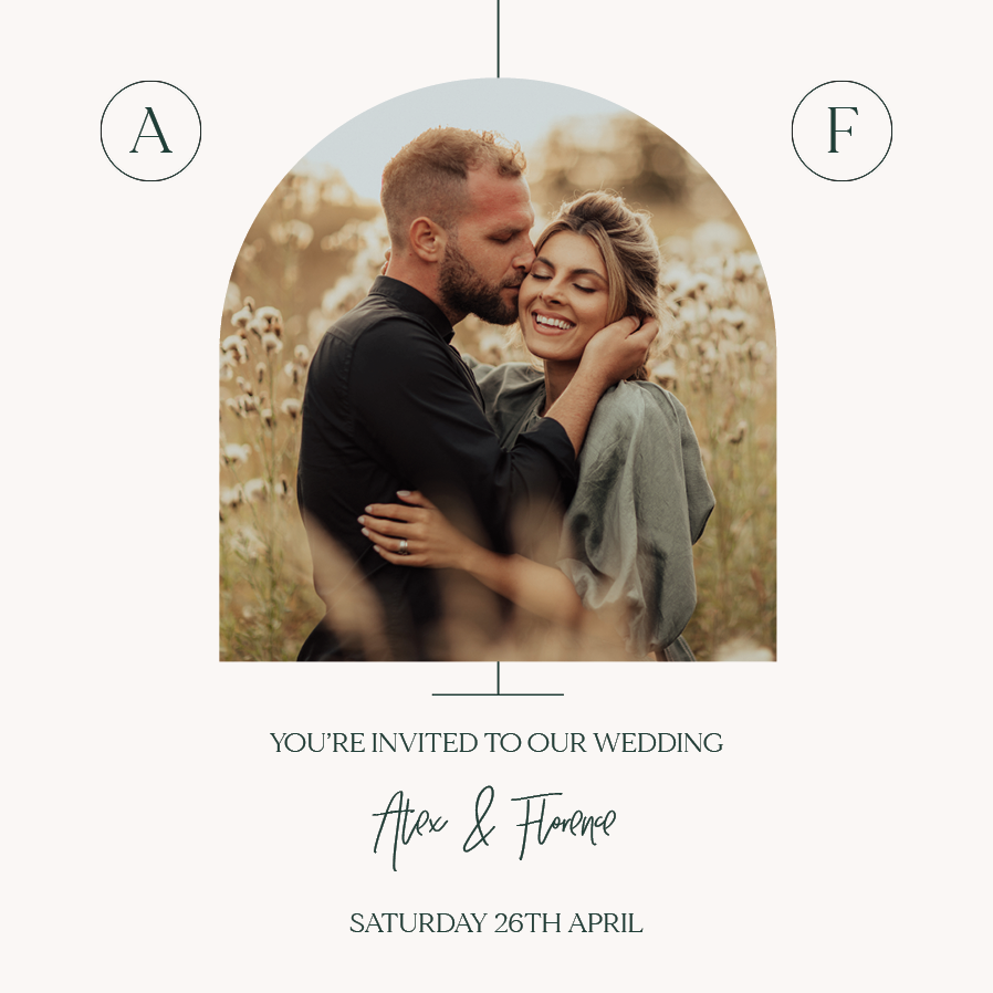 Invitations — Arch photo frame