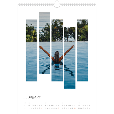 A3 photo calendars — Travel mosaics [February]