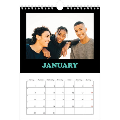 A4 Photo Calendar — Fun type [January]