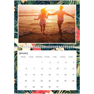 A4 Double Photo Calendar — Vivid plant life [January]