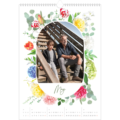 A3 photo calendars — Traditional flowers [cover]