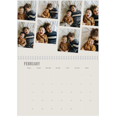 A4 Double Photo Calendar — Memories in motion [February]