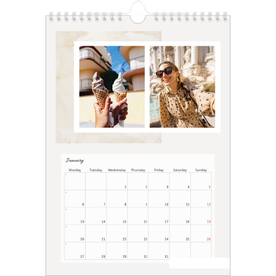 A4 Photo Calendar — Muted tones [January]