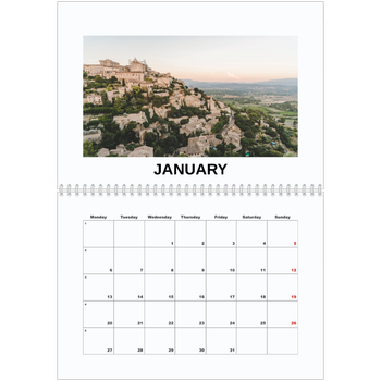 A4 Double Photo Calendar — Simple photo