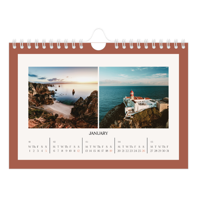 A5 Landscape Photo Calendar — Classic colours [January]
