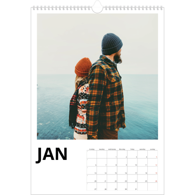 A3 photo calendars — White space [January]