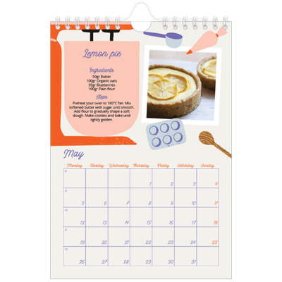 A5 Photo Calendar — Year in recipes [cover]
