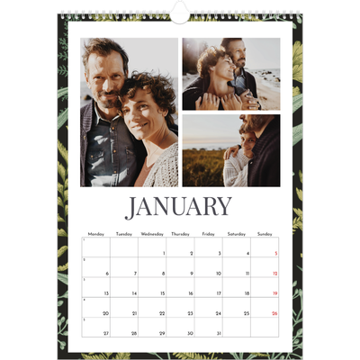 A3 photo calendars — Floral wallpapers [January]