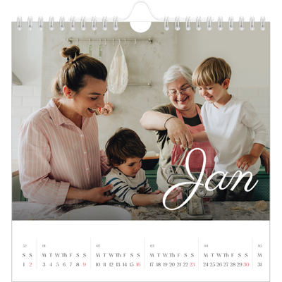 Square calendars  — Handwritten month [January]