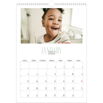 A3 Photo Calendar — Mixed typography