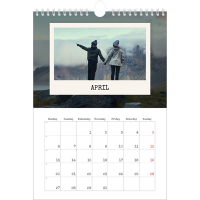 A4 Photo Calendar — The portrait edit [April]