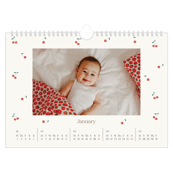 A4 Landscape Photo Calendar — Cherry bliss