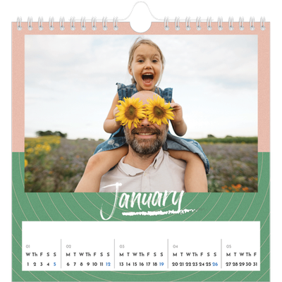 Square calendars  — Colour and pattern [January]