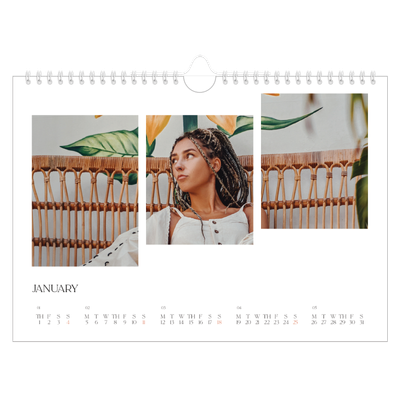 A4 Landscape Photo Calendar — Travel mosaics [January]