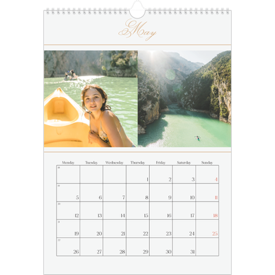 A3 photo calendars — Gold script banner [cover]