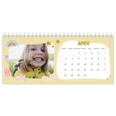 Desk calendars — Rainbow unicorn [April]