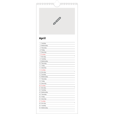 Slim Calendar  — Design your own calendar [April]