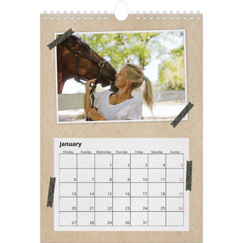 A4 Photo Calendar — Craft tape