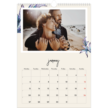 A3 Photo Calendar — Painted flowers