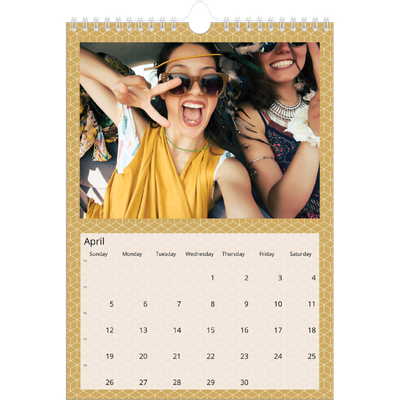 A4 Photo Calendar — Geometric [April]