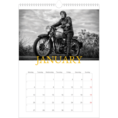 A3 photo calendars — Heritage style [January]