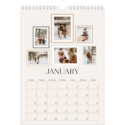 A4 Photo Calendar — Wall photo gallery [January]